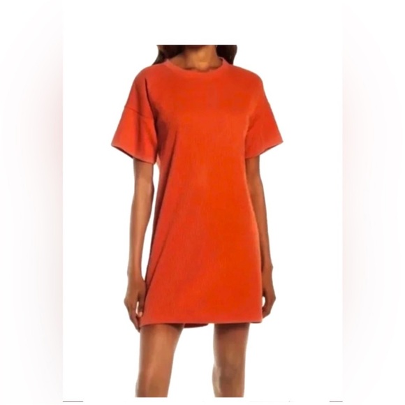 Madewell Tee Dress Orange Red NWT Small - Picture 10 of 10